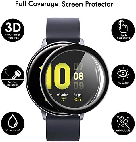 תואם למגן מסך Smaiit Smart Watch, [3 Pack] 3D כיסוי מלא כיסוי מלא PET מגן מסך רך מגן תואם ל- SMAIIT Y22